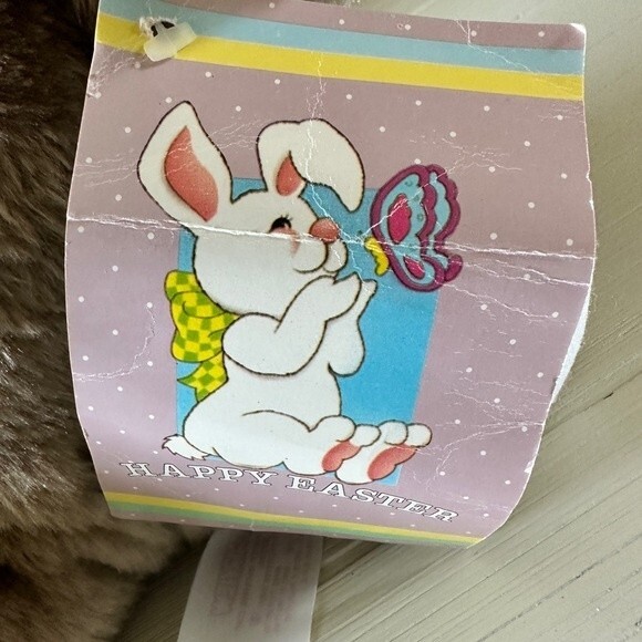 Vintage 1989 New With Tag EASTER Bunny Rabbit Stuffed Animal Plush Toy Fairview - Picture 3 of 7